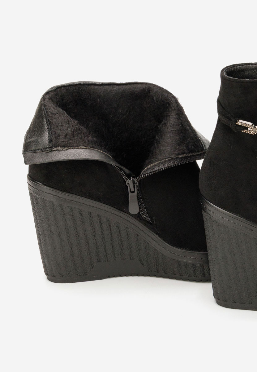 Charlet v3 fekete telitalpú platform bokacsizma