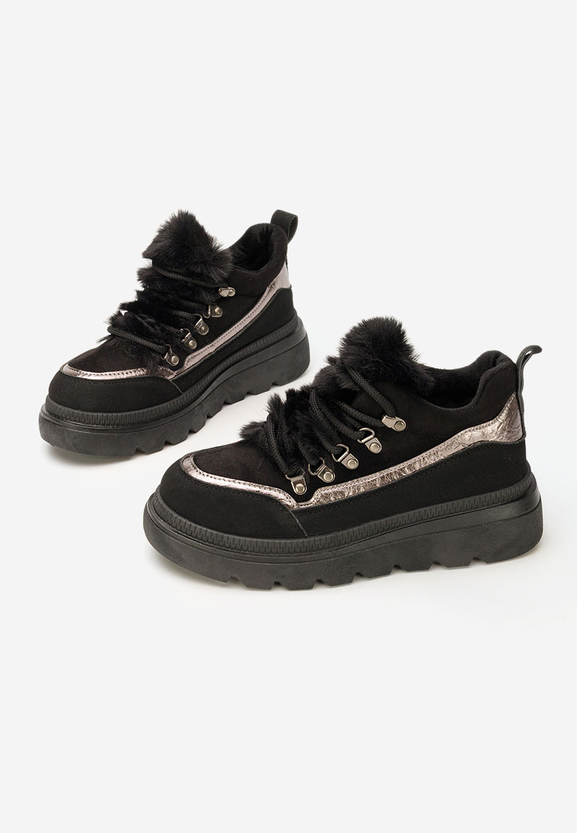 Clavira fekete női téli tornacipők