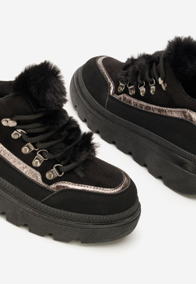 Clavira fekete női téli tornacipők