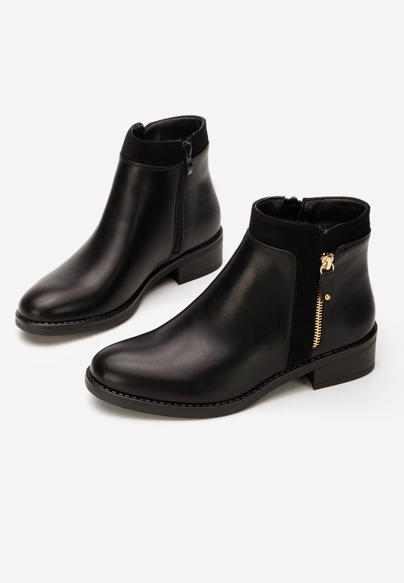 Lanaki fekete női bokacsizma