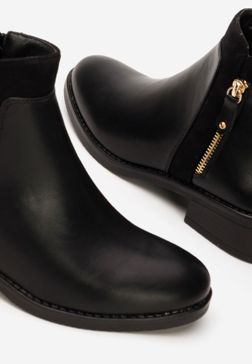 Lanaki fekete női bokacsizma