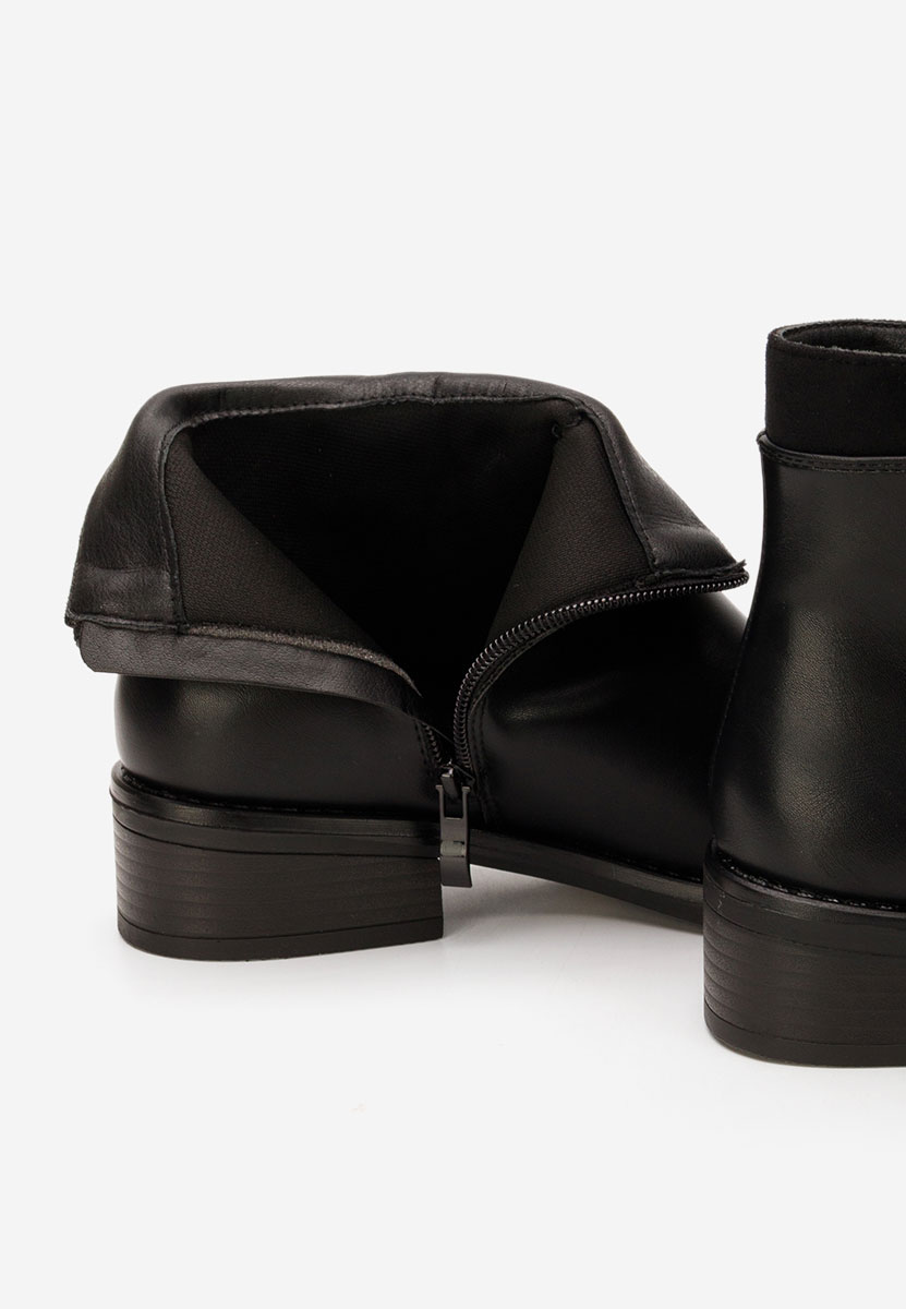 Lanaki fekete női bokacsizma