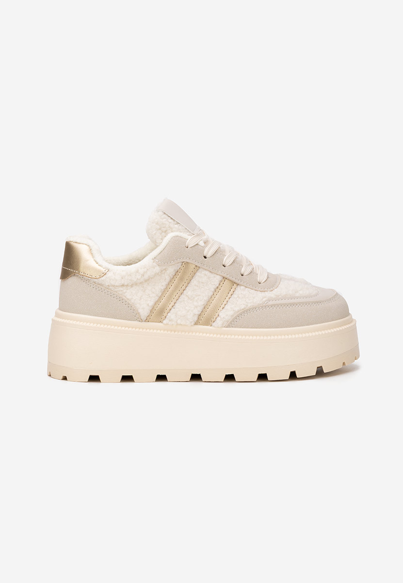 Janeia bézs telitalpú platform sneaker
