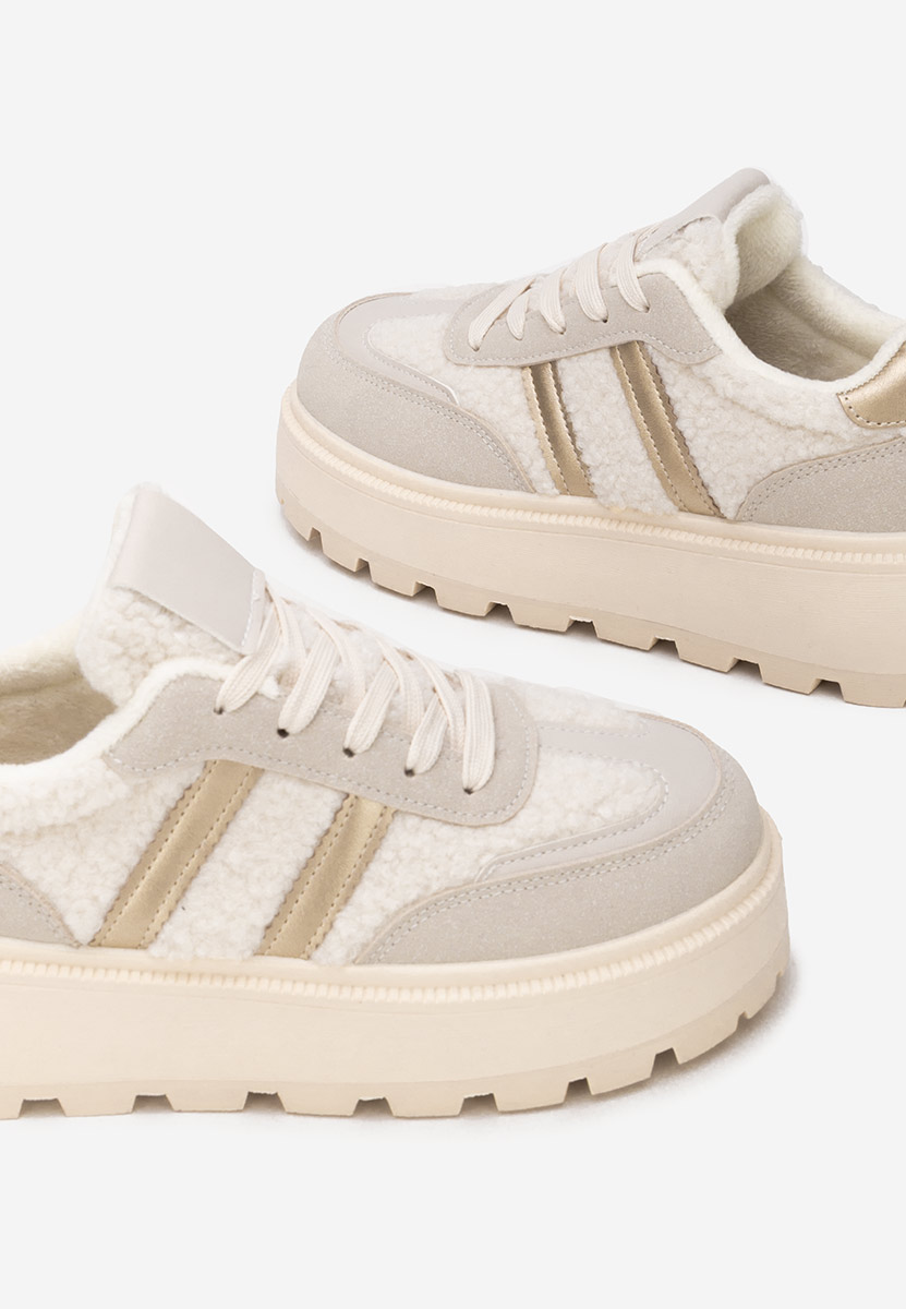 Janeia bézs telitalpú platform sneaker