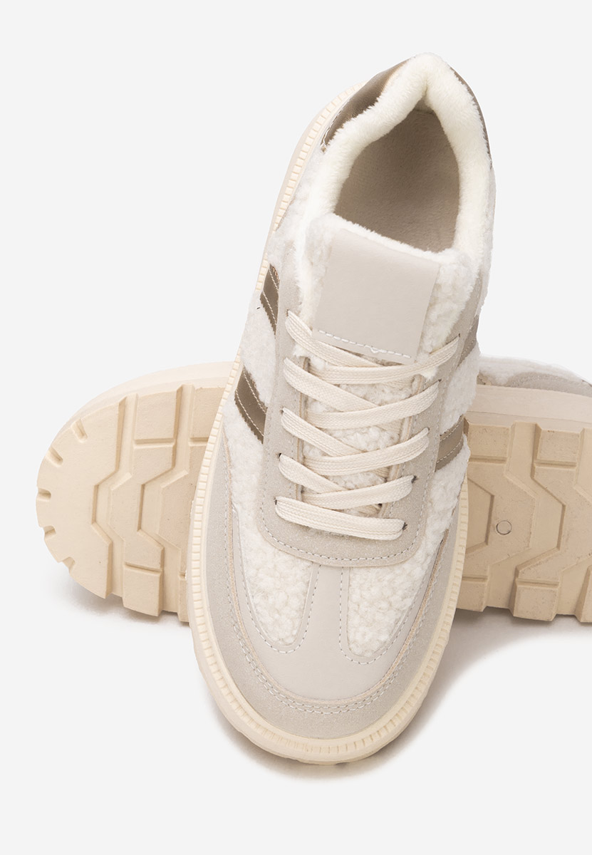 Janeia bézs telitalpú platform sneaker