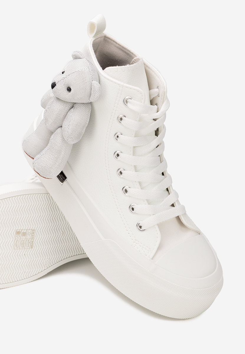 Alisea fehér magasszárú teniszcipő