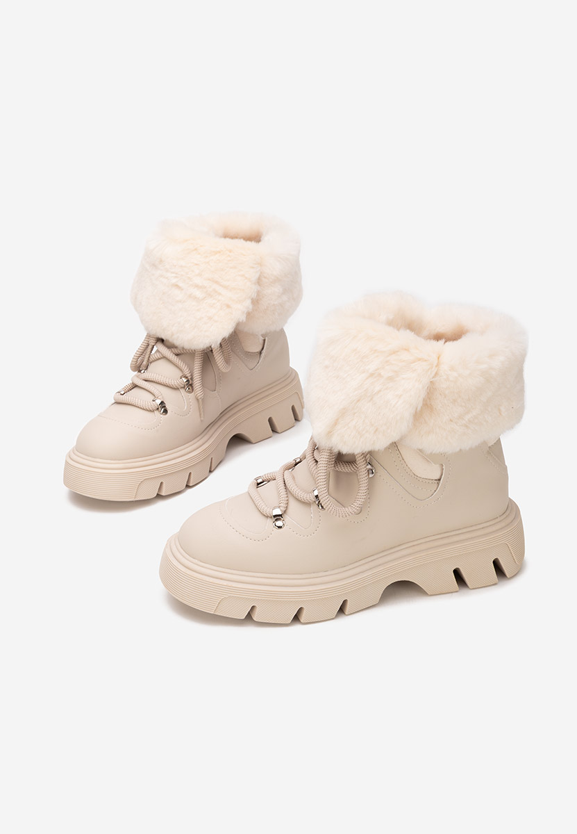 Celima bézs női téli bokacsizma