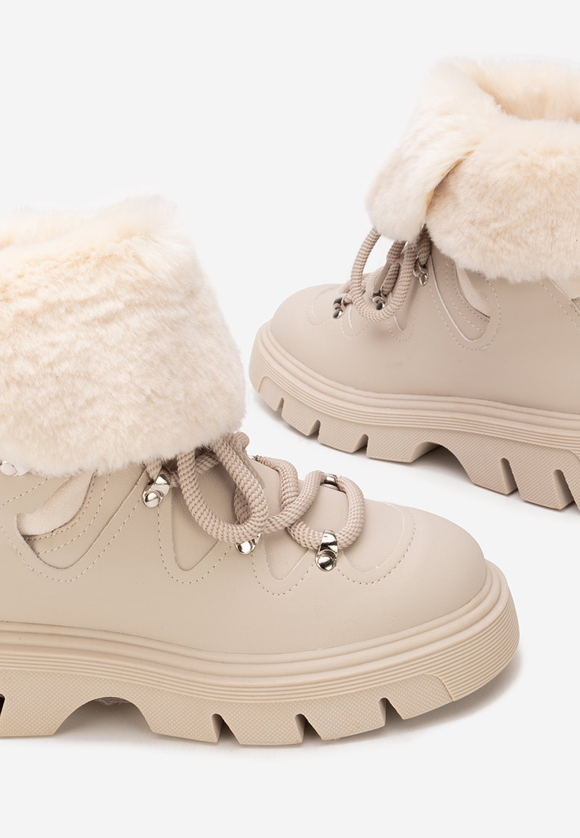 Celima bézs női téli bokacsizma