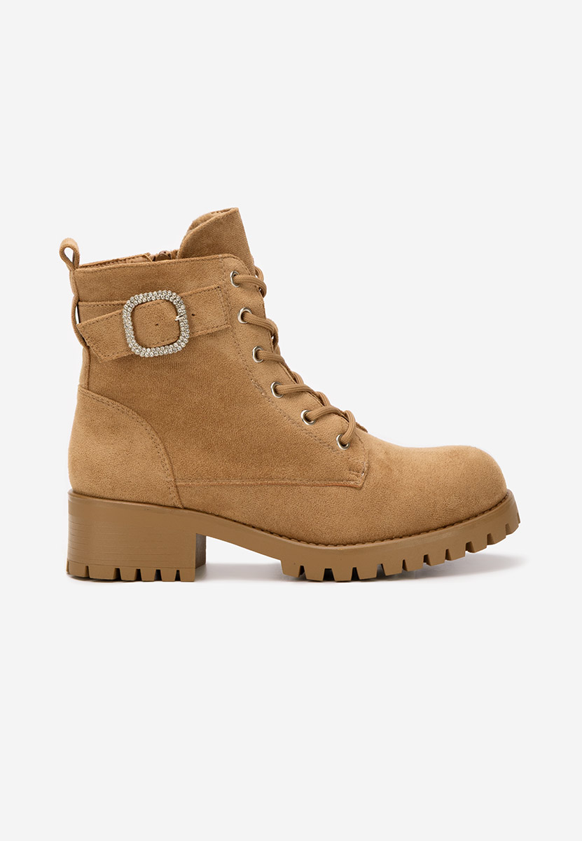Garneta camel női bokacsizma