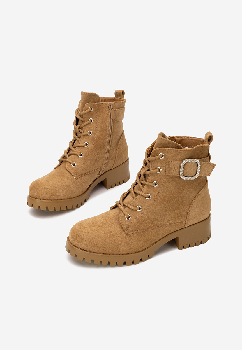 Garneta camel női bokacsizma