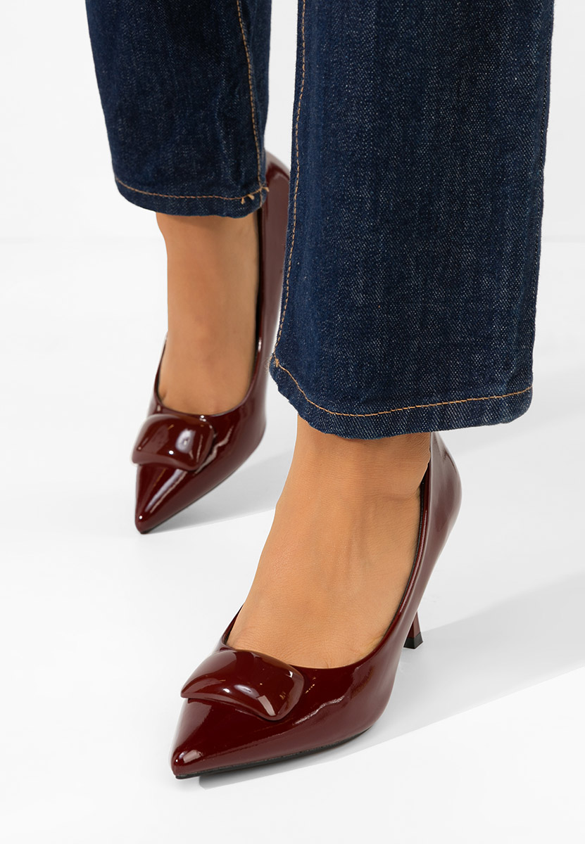 Sonnia borvörös tűsarkú cipő 