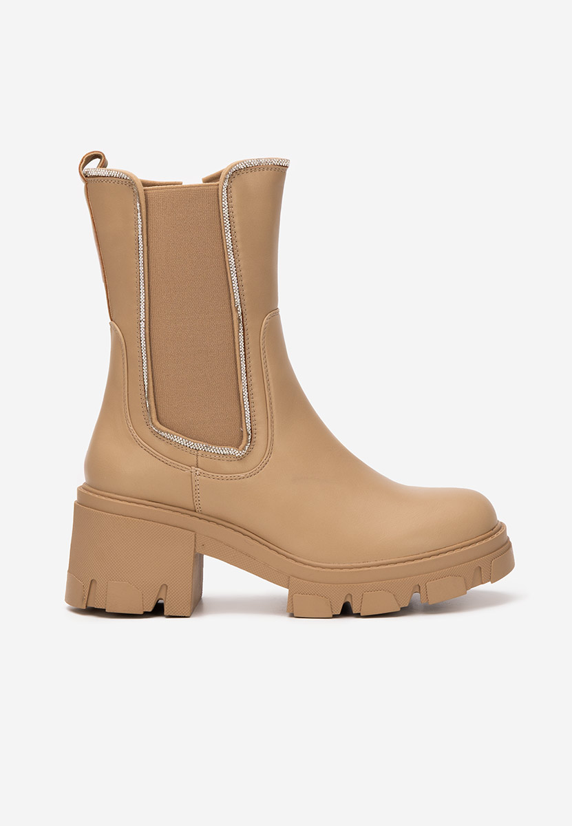 Justine khaki női bokacsizma