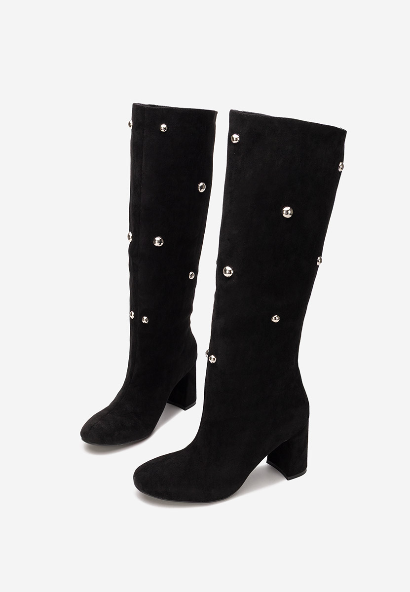 Noielia fekete magassarkú csizma