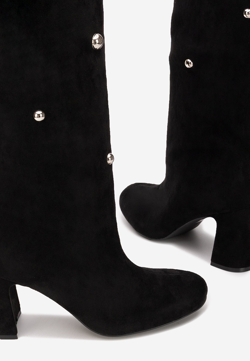 Noielia fekete magassarkú csizma