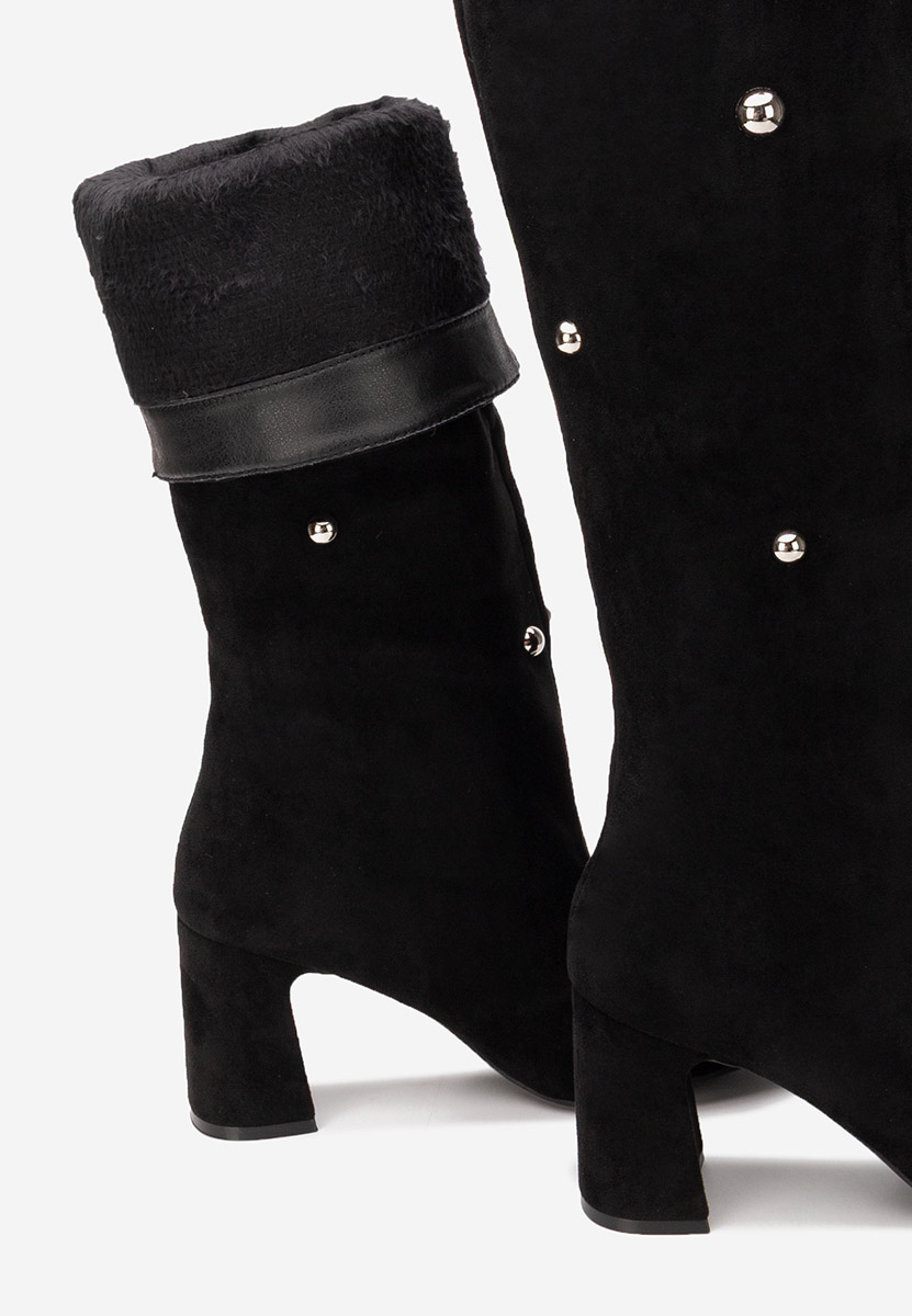 Noielia fekete magassarkú csizma