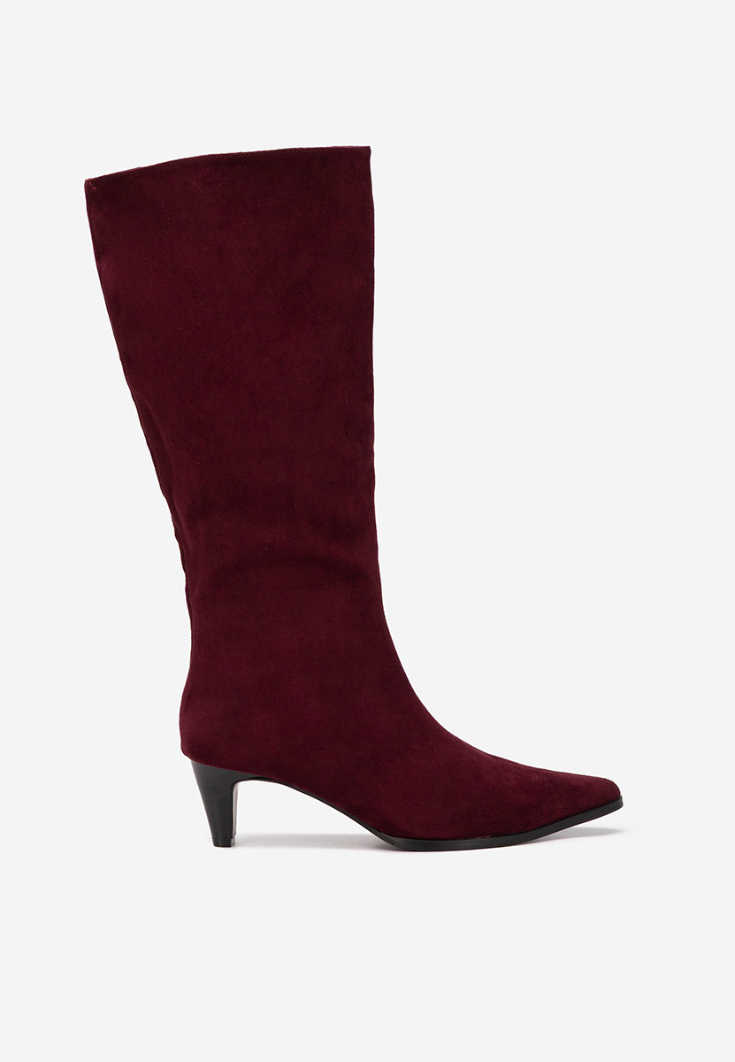Favora borvörös női elegáns csizma