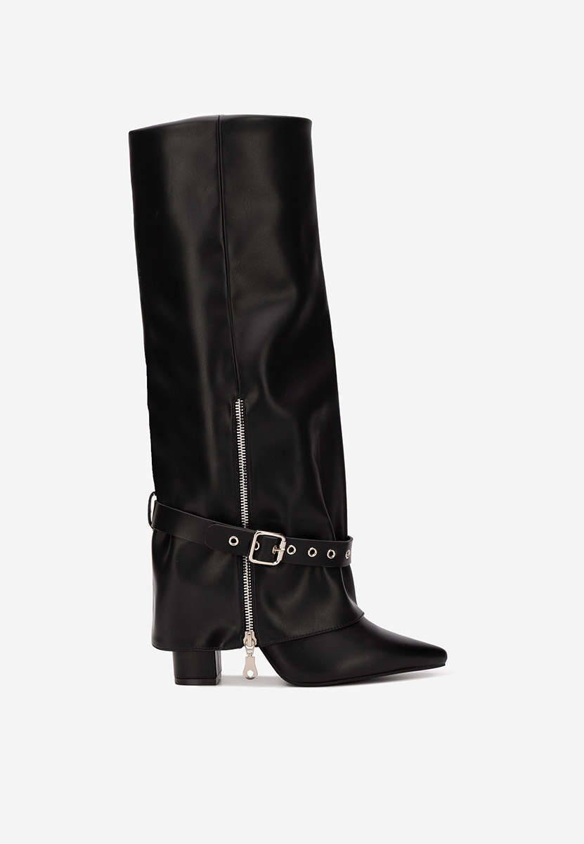 Scotia v2 fekete magassarkú csizma