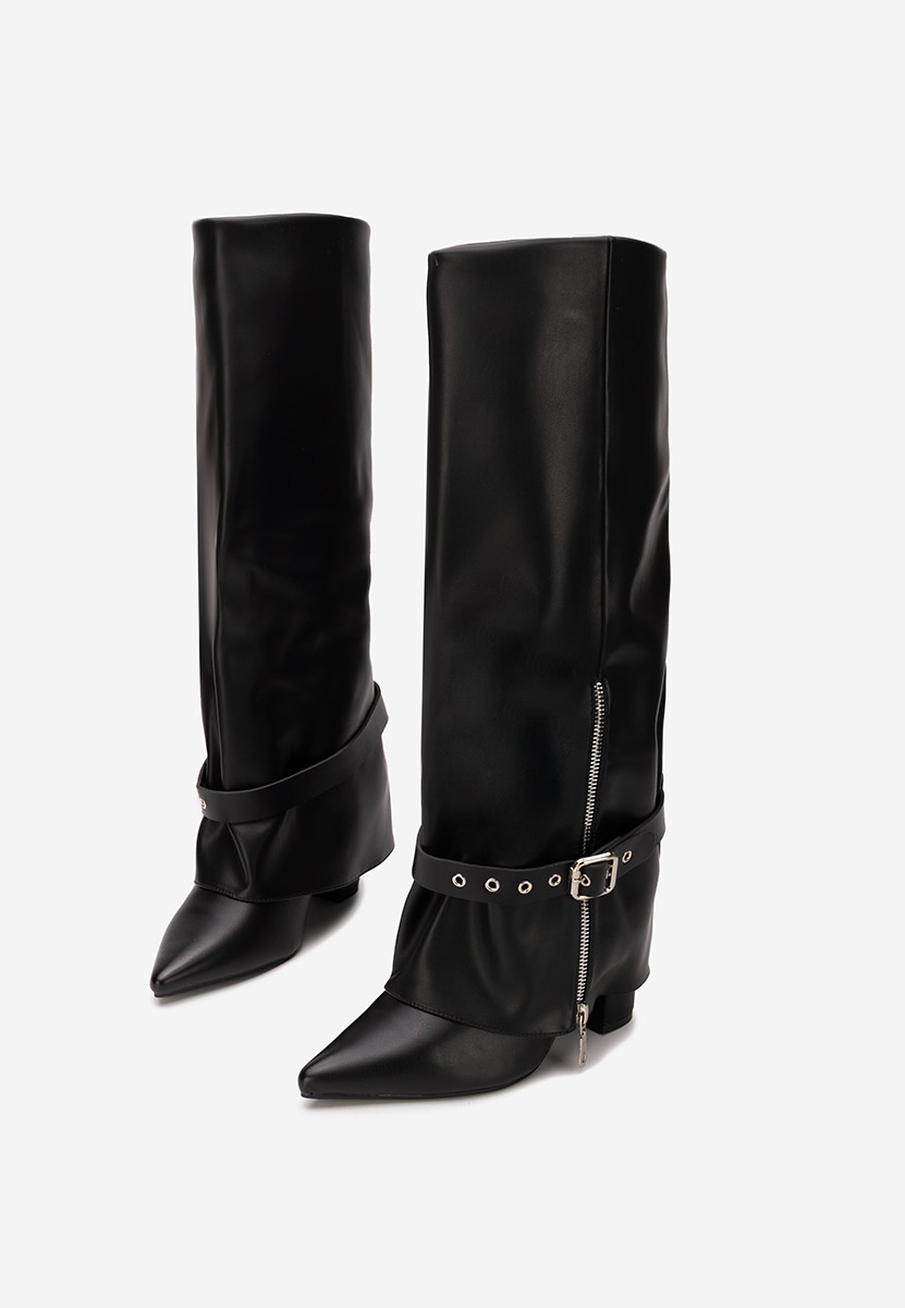 Scotia v2 fekete magassarkú csizma