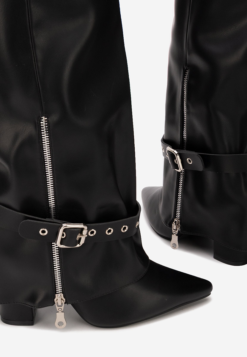 Scotia v2 fekete magassarkú csizma