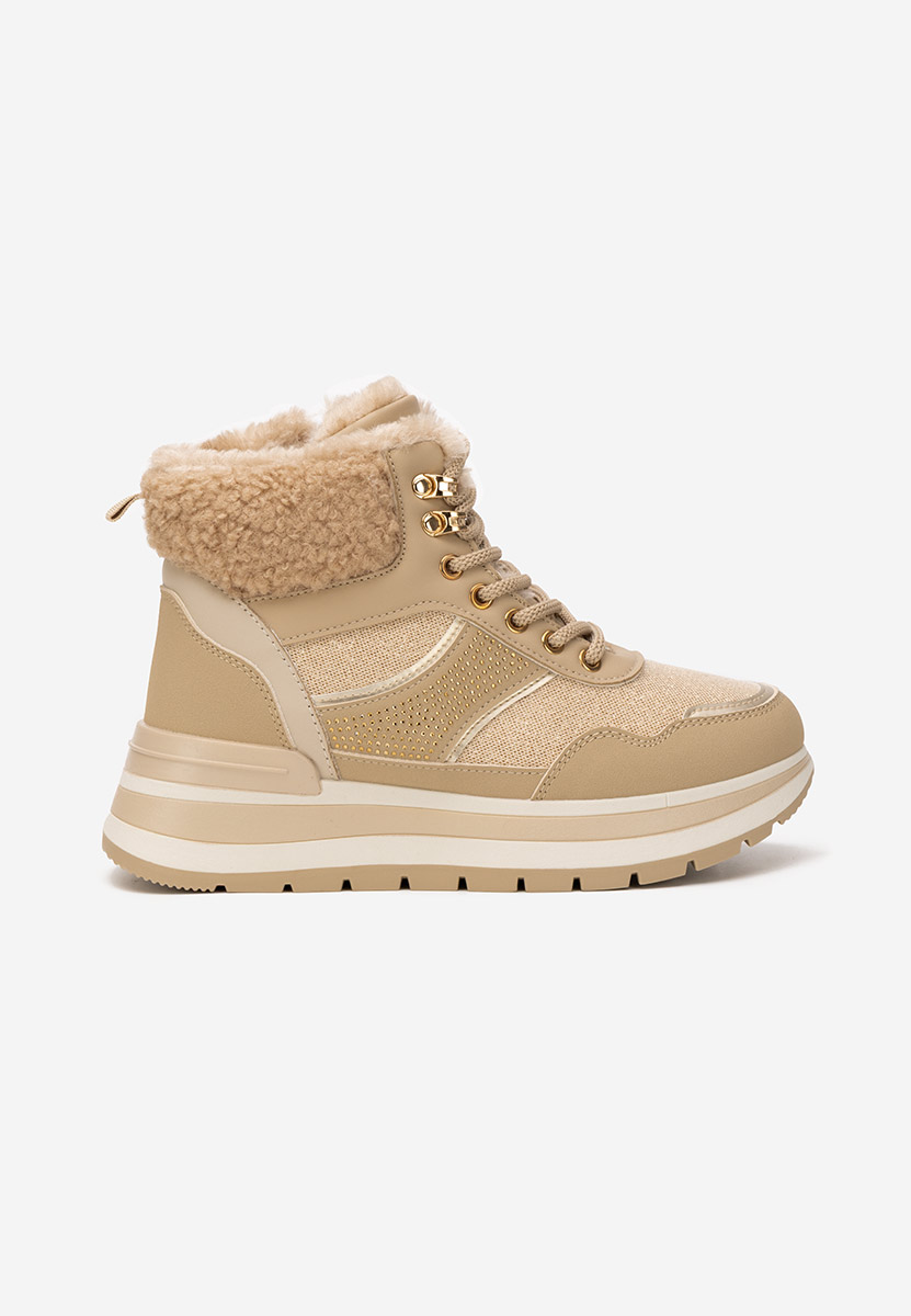 Nabila khaki telitalpú platform sneaker