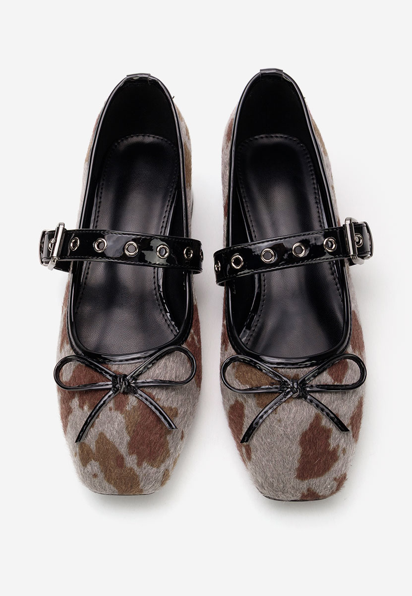 Blivira szürke alacsony sarkú körömcipő