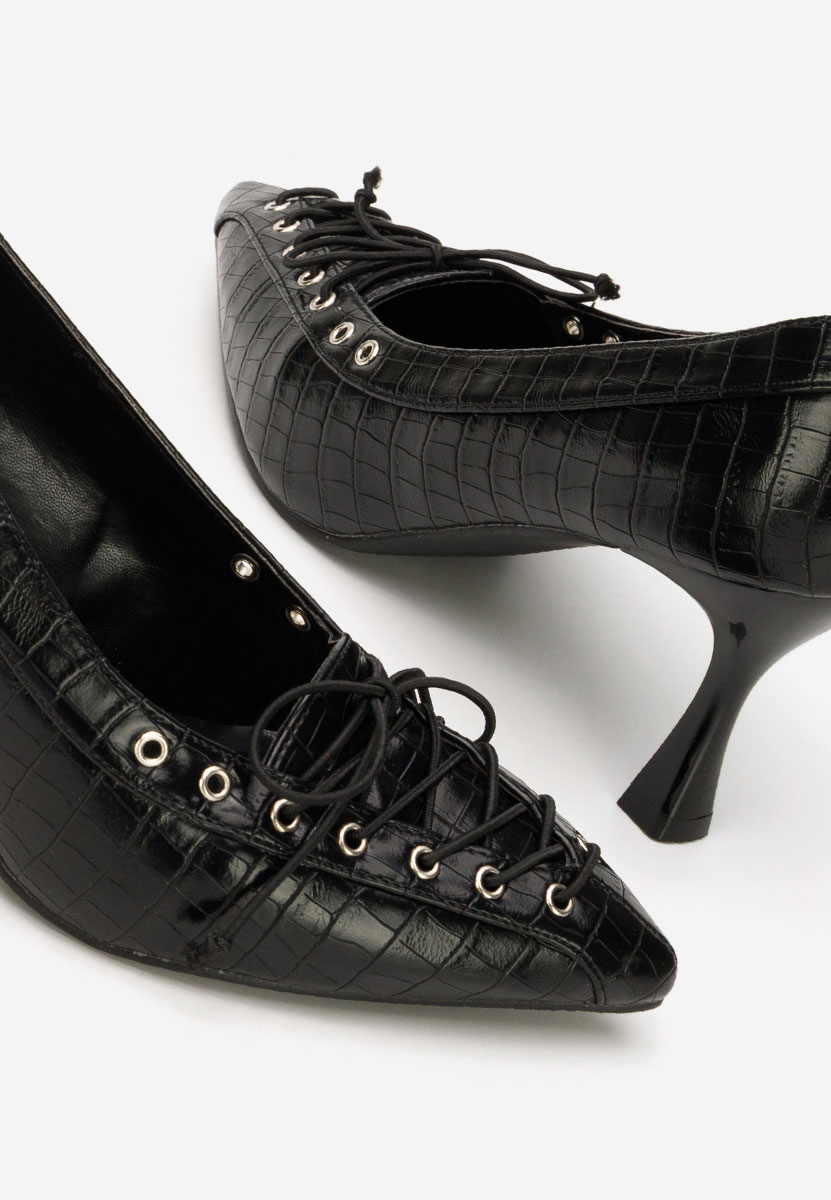 Jasoria fekete tűsarkú cipő 