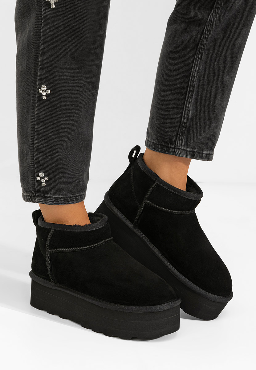 Fenoria fekete telitalpú csizma