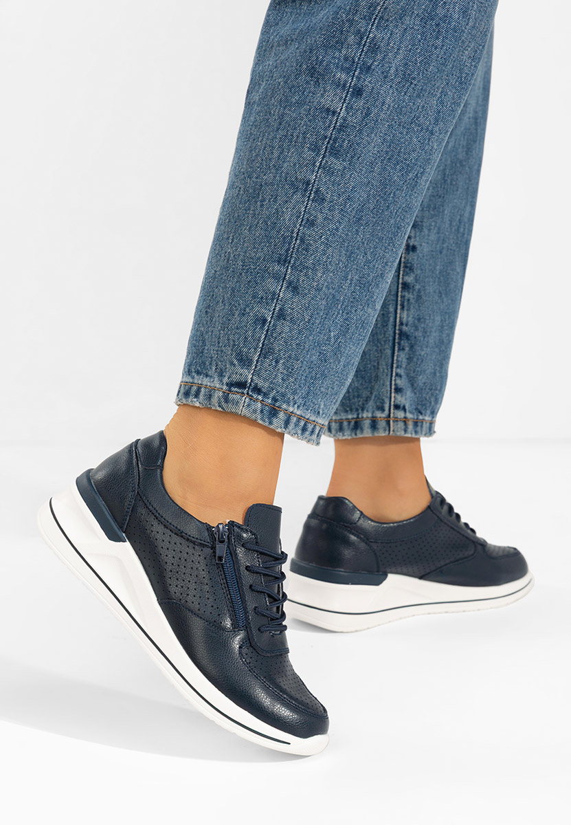 Zetta kék női bőr sneaker