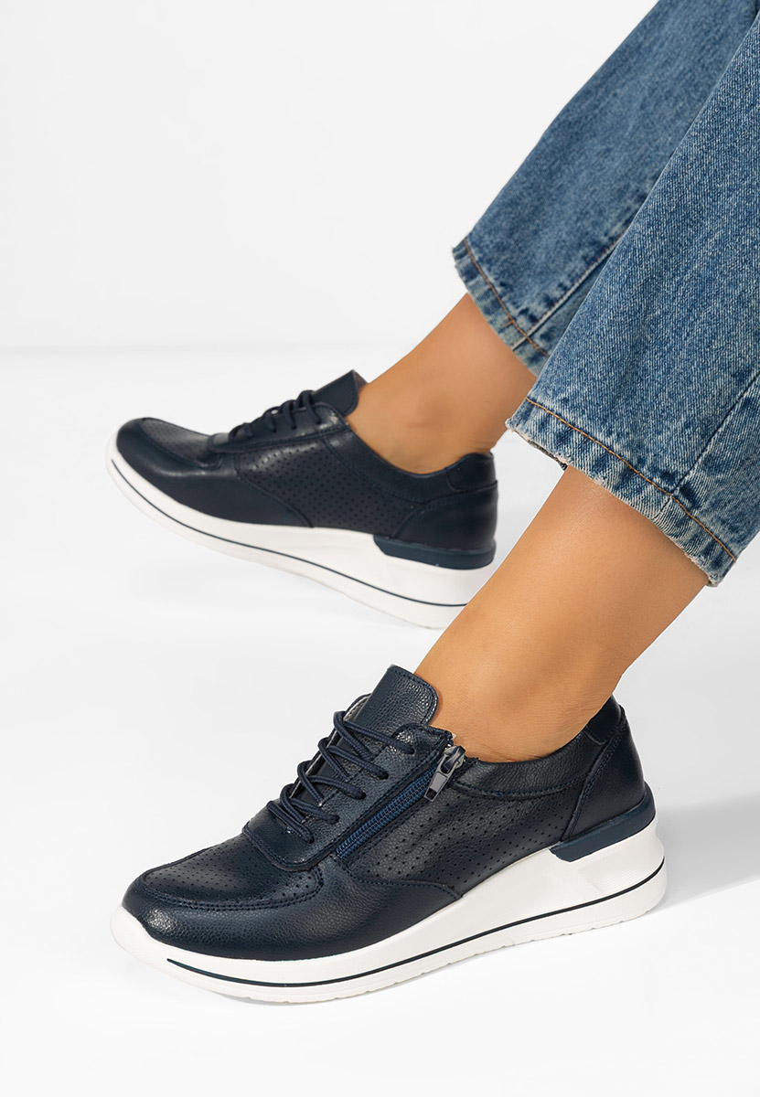 Zetta kék női bőr sneaker