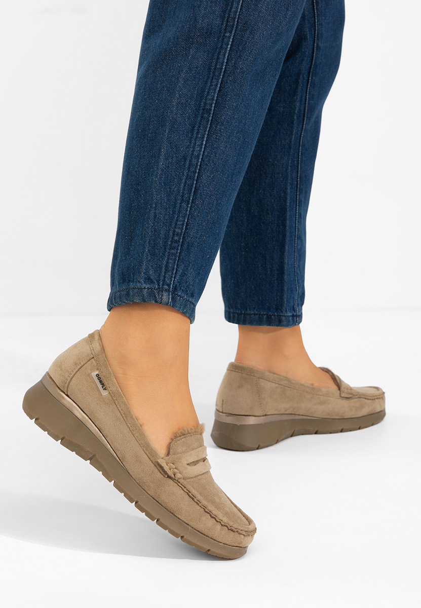 Hazelia khaki platform mokaszin