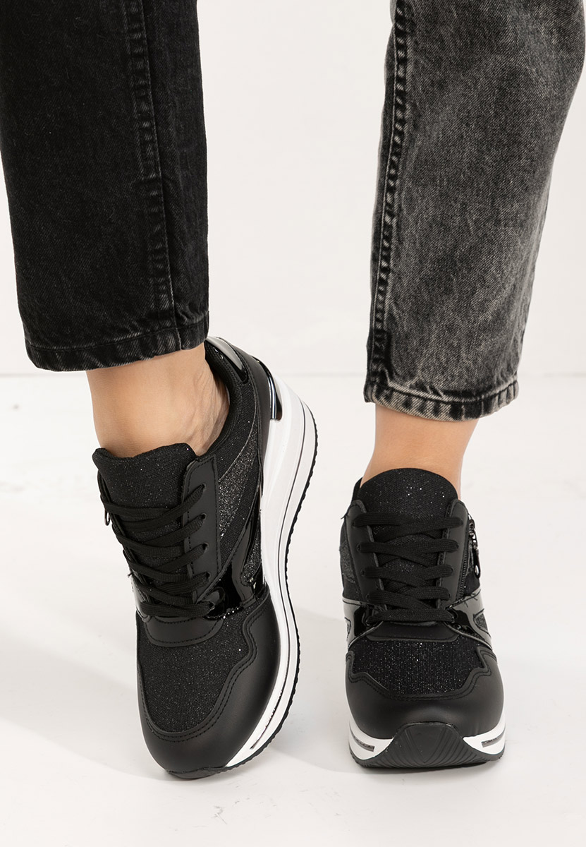Reinia fekete platform sneaker cipő 