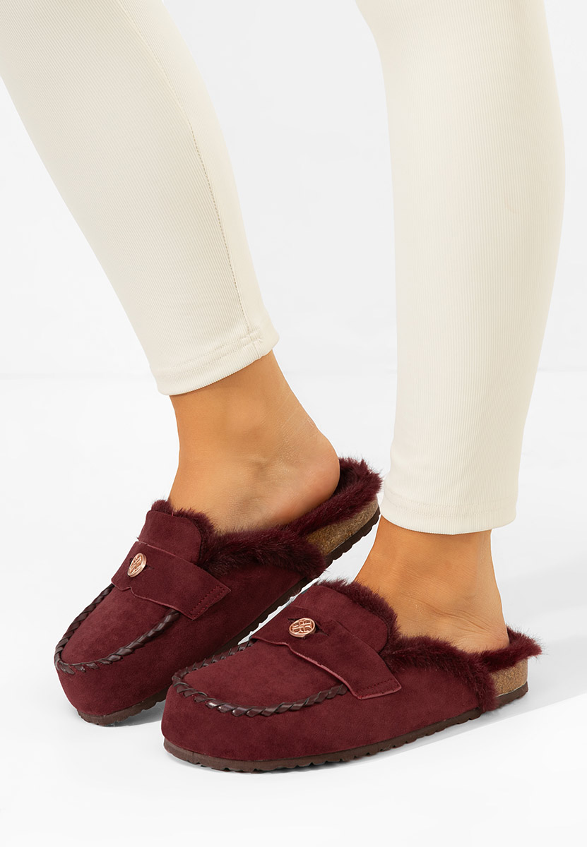 Mirania borvörös női papucs