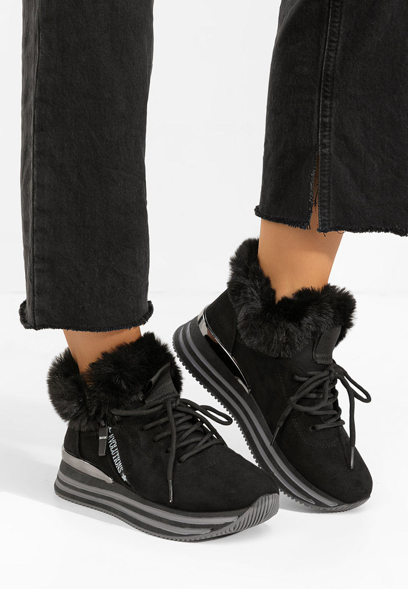 Axira fekete női téli tornacipők