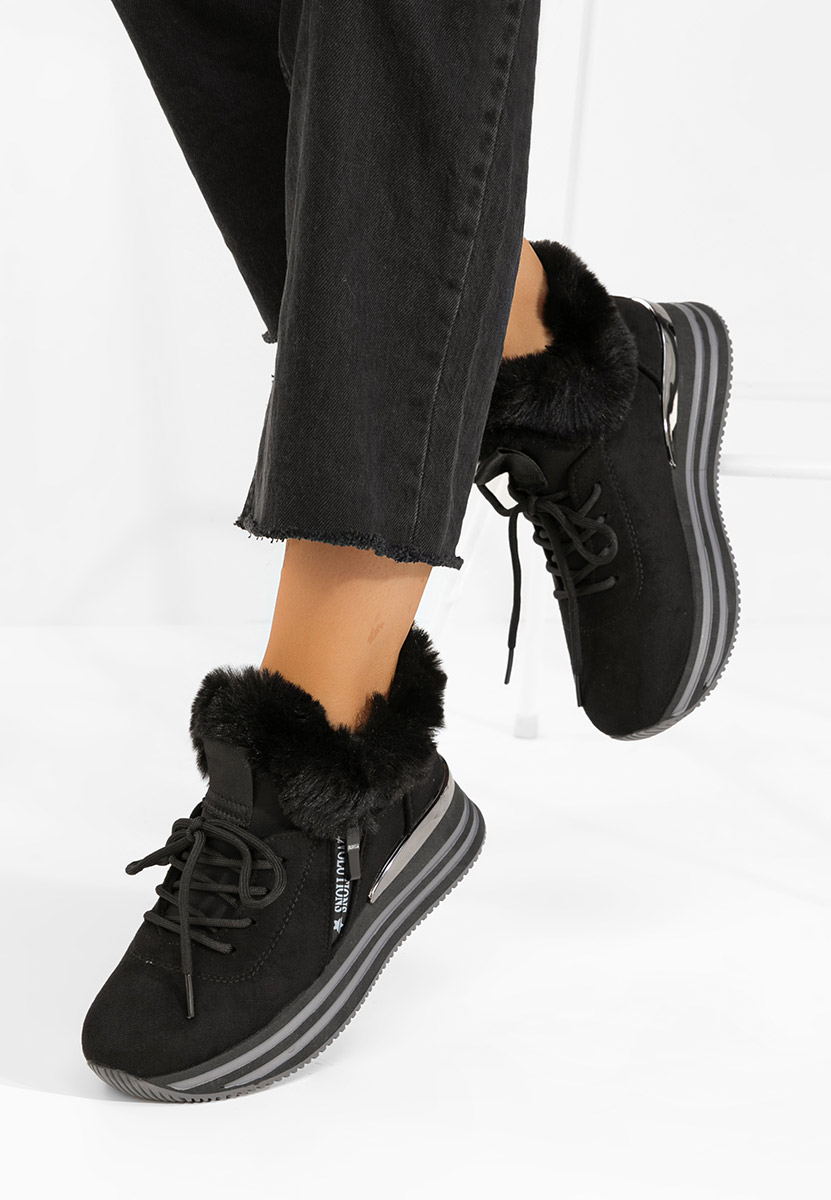 Axira fekete női téli tornacipők