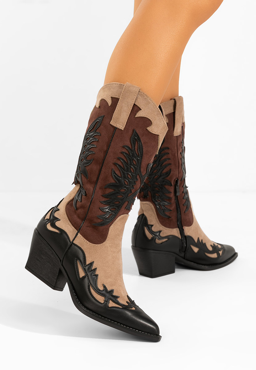 Jasnira fekete cowboy csizma