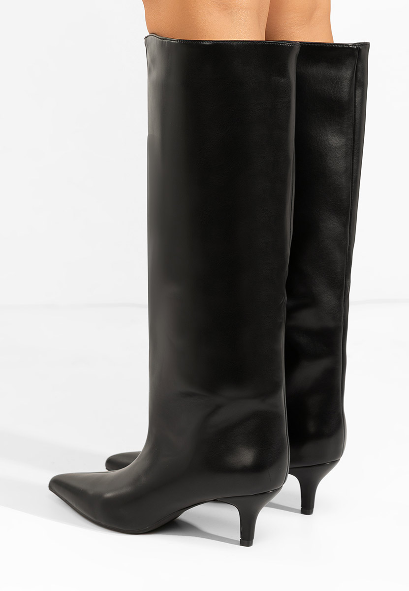 Brelisa fekete női elegáns csizma