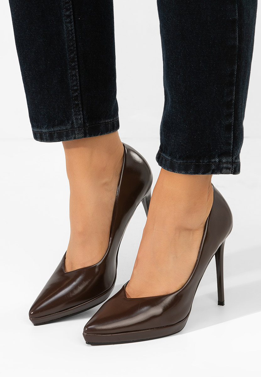 Reneia barna tűsarkú cipő 