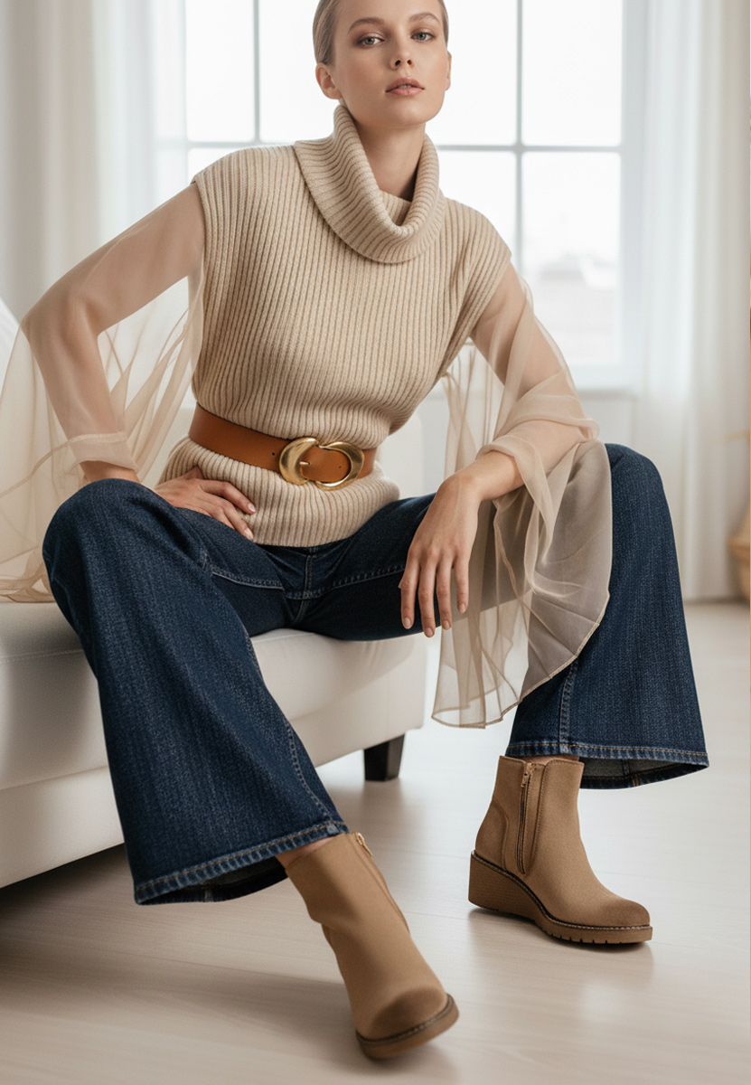Odores v2 khaki női platform bokacsizma 