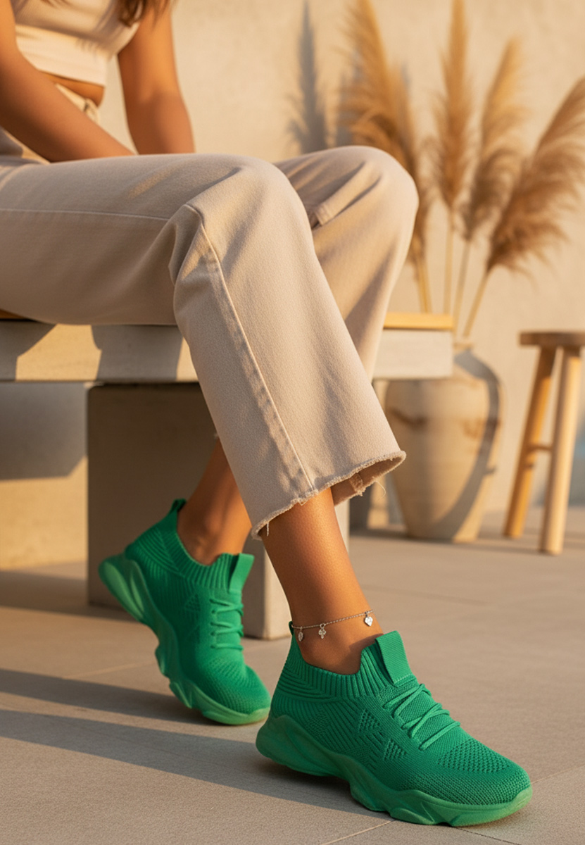 Lugo zöld női sportcipő