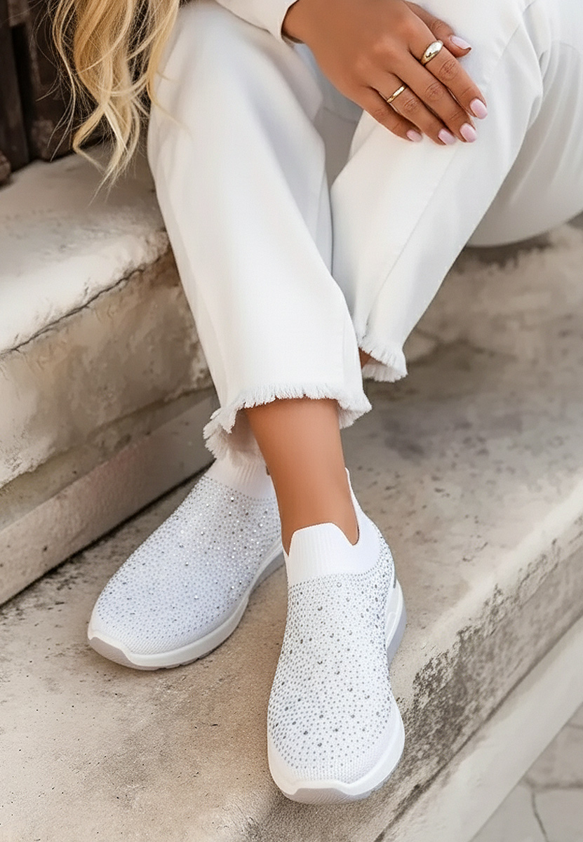 Alsina fehér platform sneaker cipő 