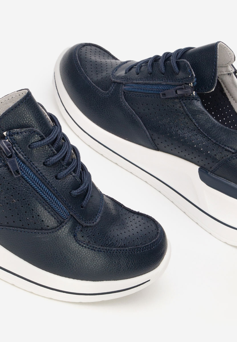 Zetta kék női bőr sneaker