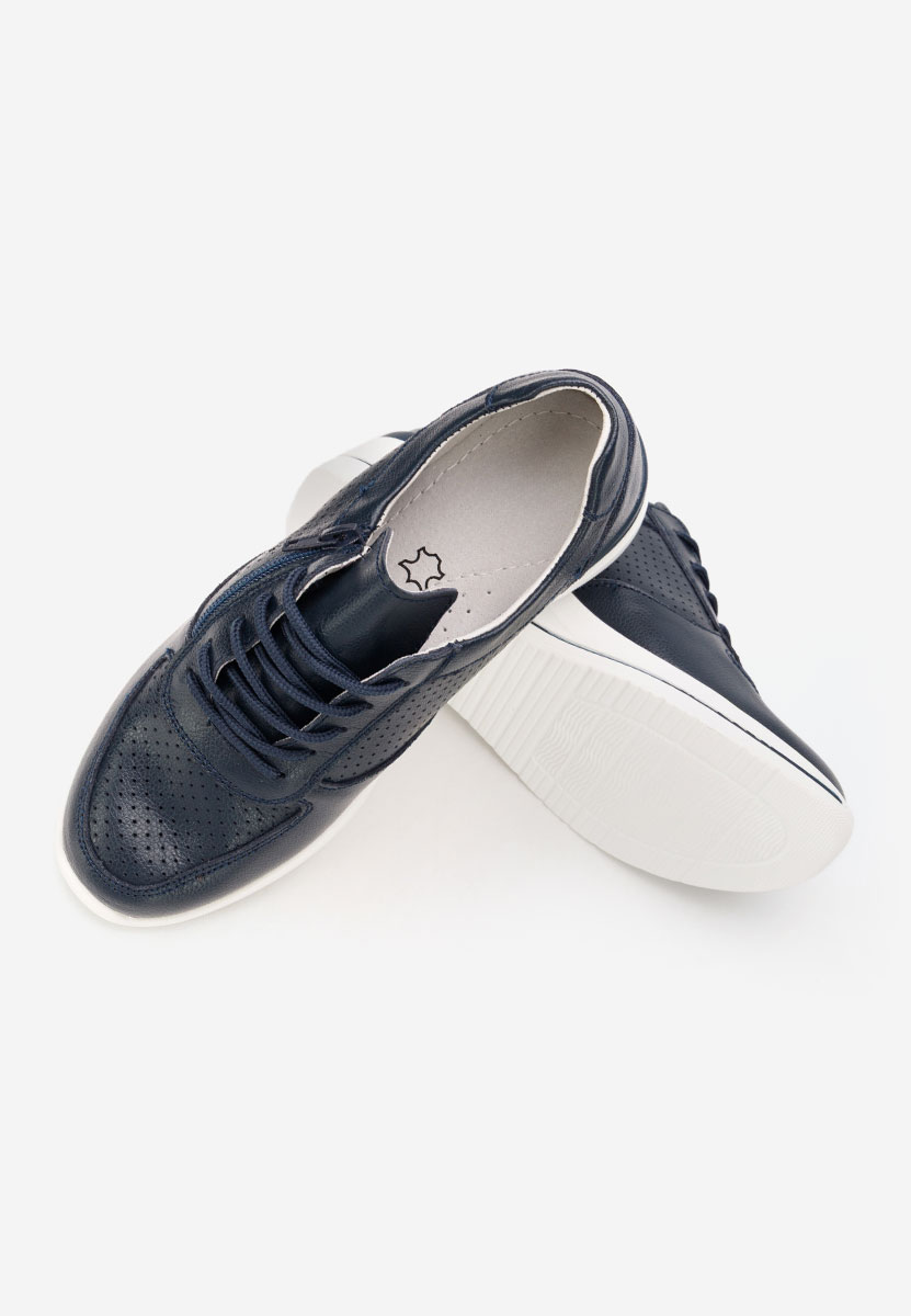 Zetta kék női bőr sneaker