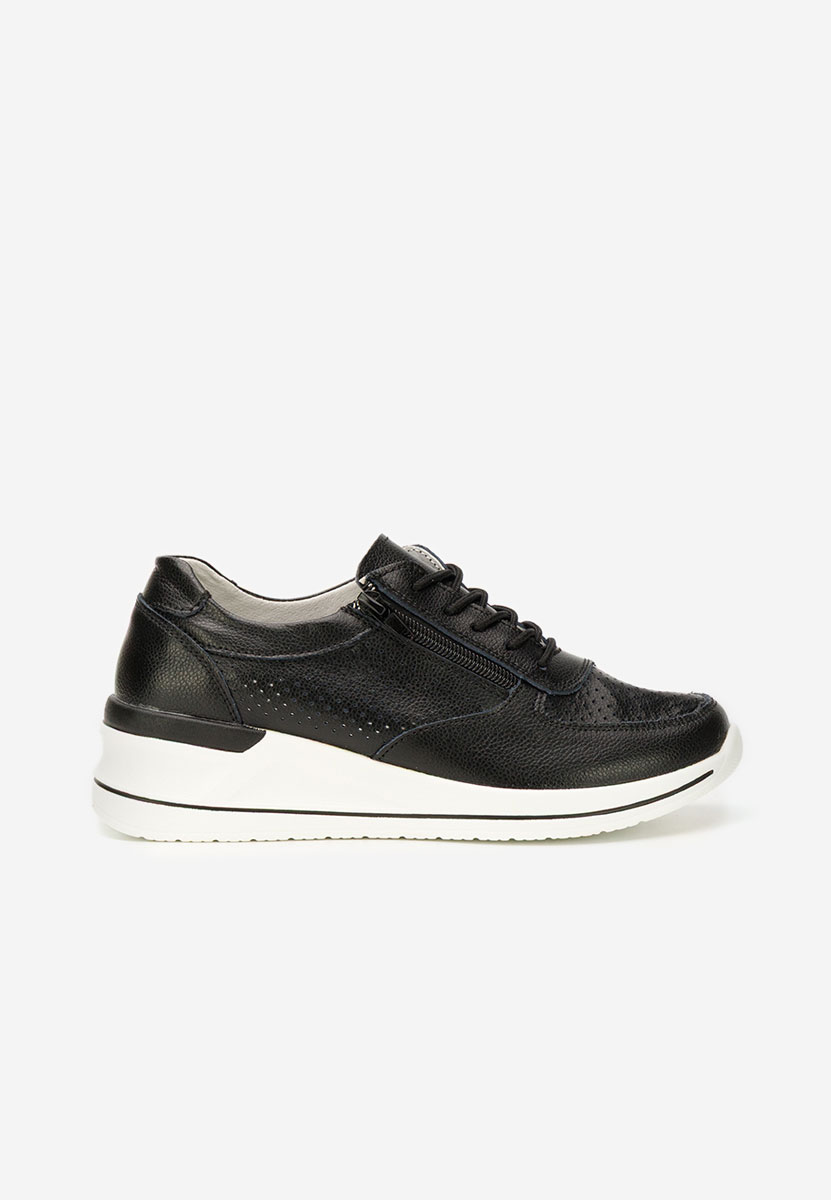 Zetta fekete női bőr sneaker