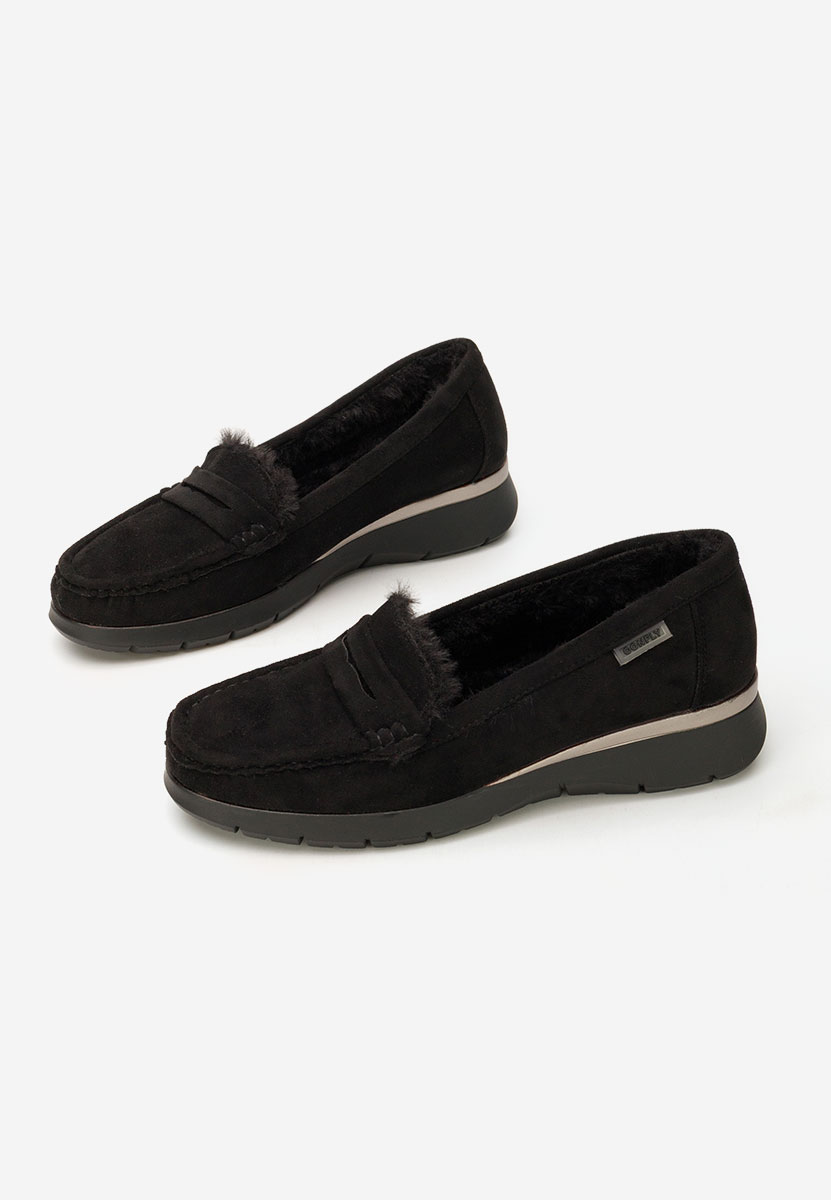 Hazelia fekete platform mokaszin