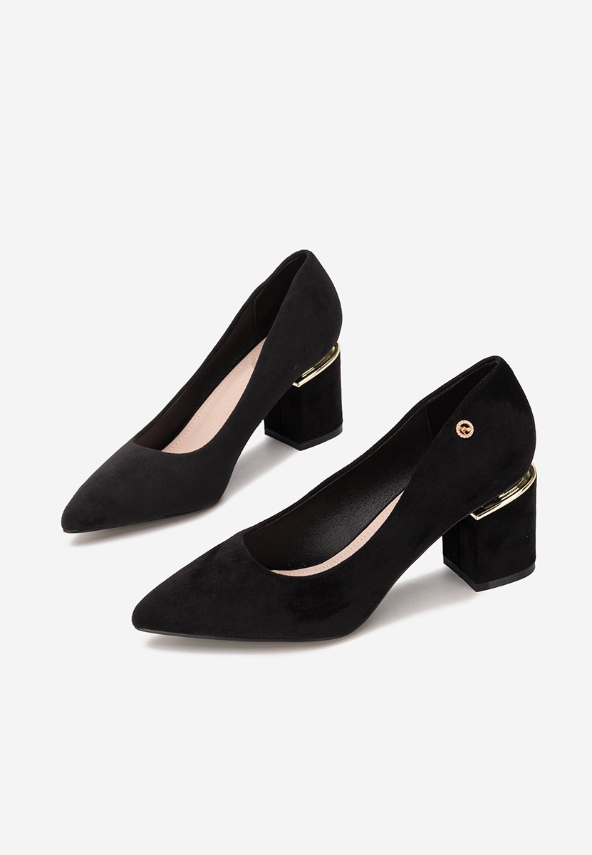 Nelia v5 fekete vastag sarkú magassarkú 