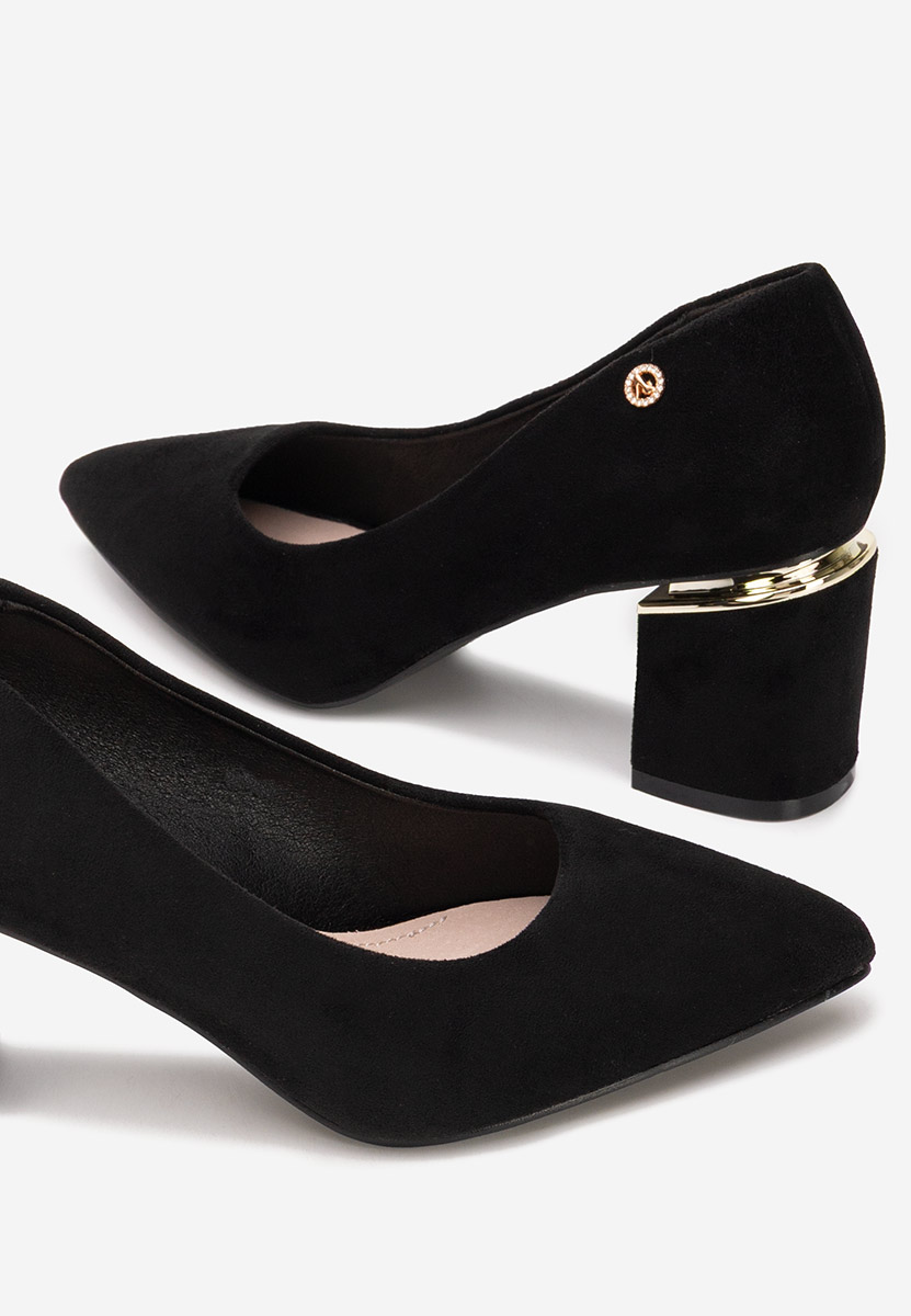 Nelia v5 fekete vastag sarkú magassarkú 