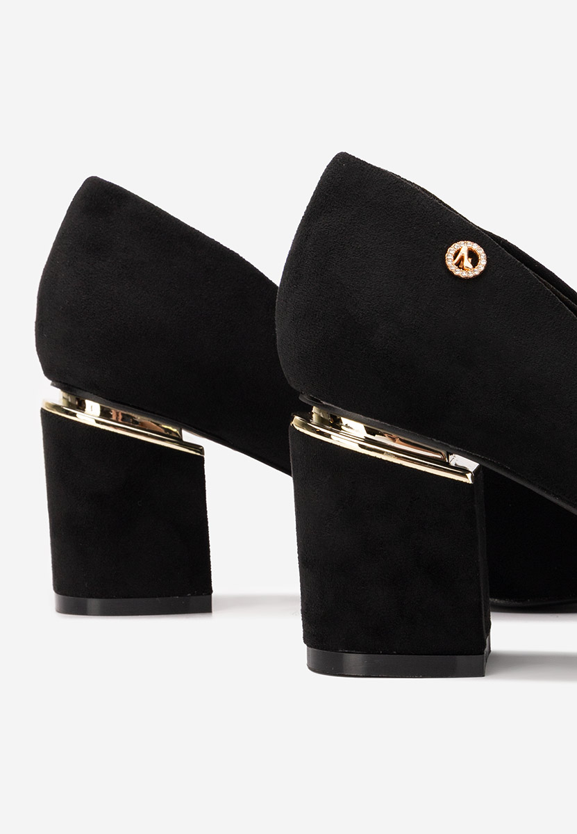 Nelia v5 fekete vastag sarkú magassarkú 