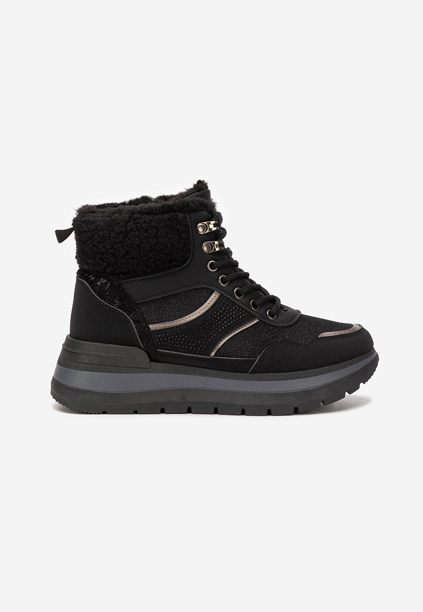 Nabila fekete telitalpú platform sneaker