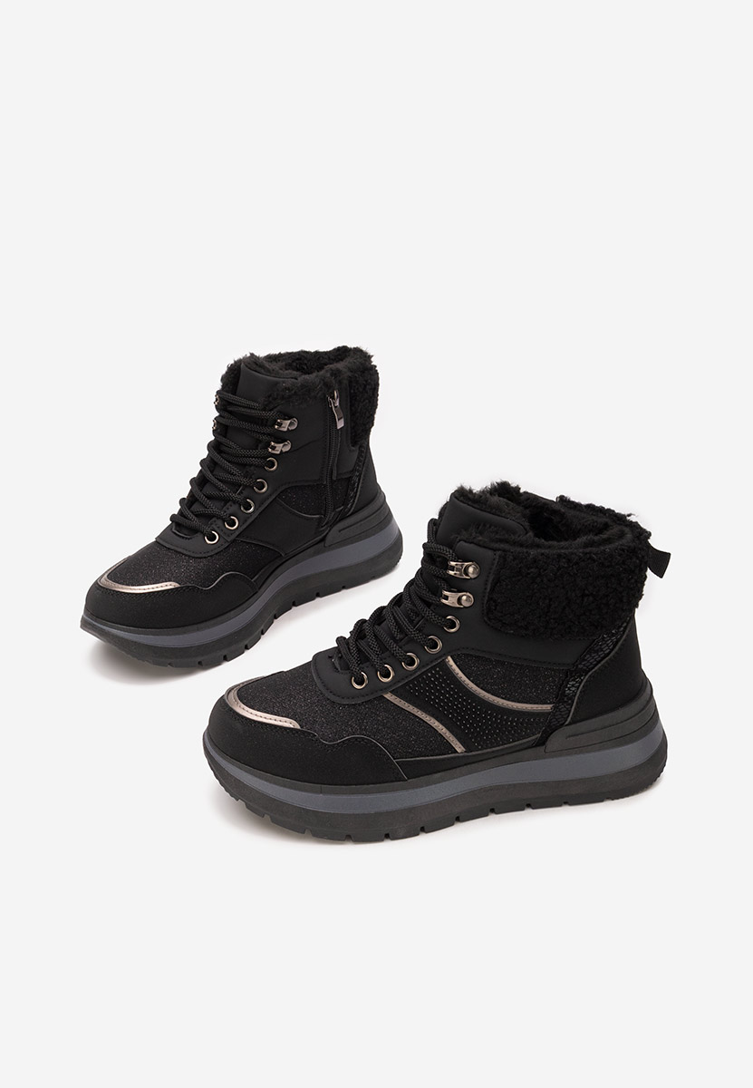 Nabila fekete telitalpú platform sneaker