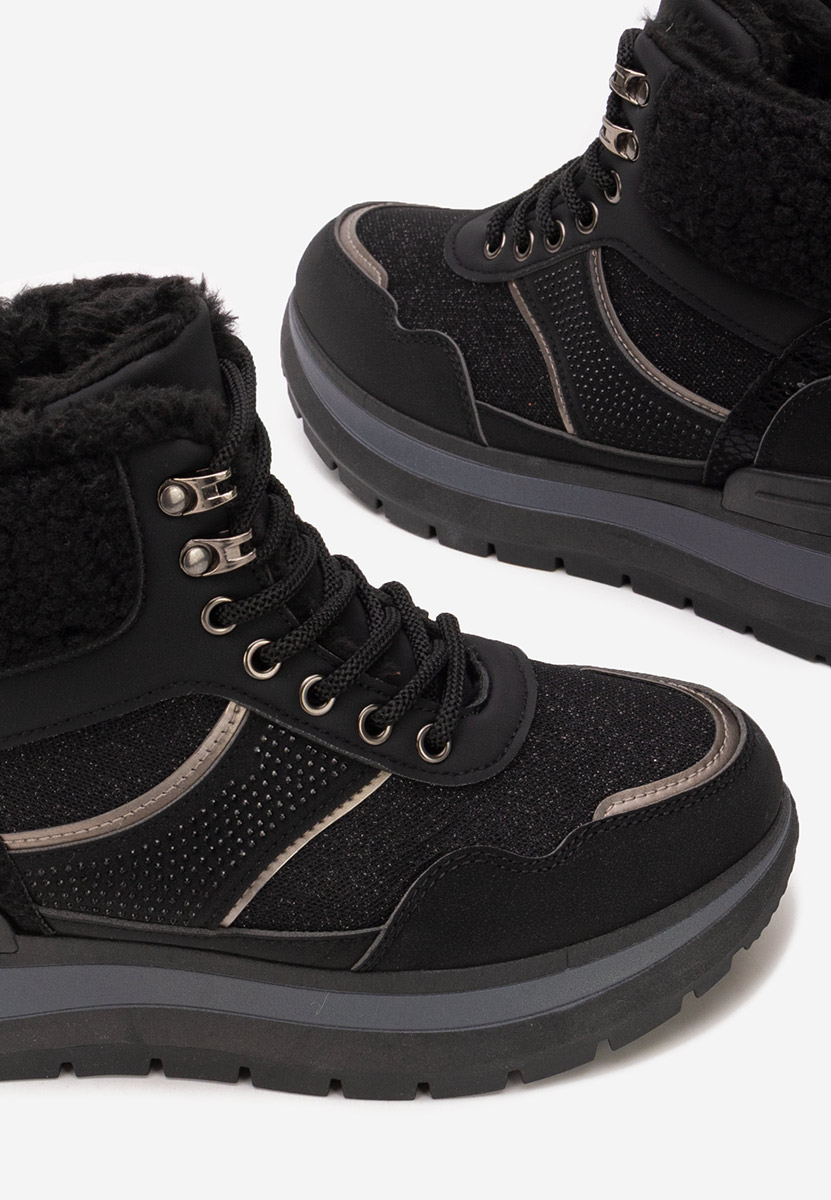 Nabila fekete telitalpú platform sneaker